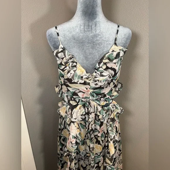ASTR The Label Palace Floral Cutout Maxi Dress Size L - Picture 10 of 16